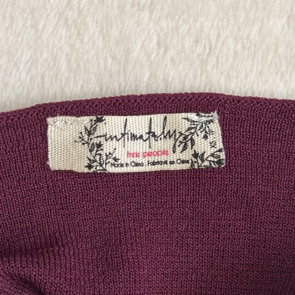 Intimately by Free People | In Bloom Scalloped Knit Brami Top OB1136855 Plum XS - Picture 12 of 16